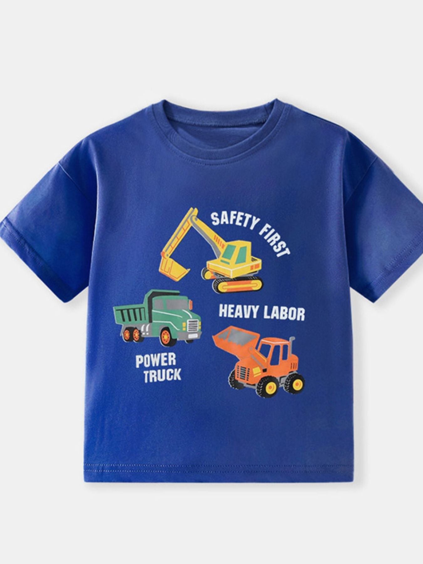 Children's Cartoon Construction Vehicle Graphic Tee - Image 2