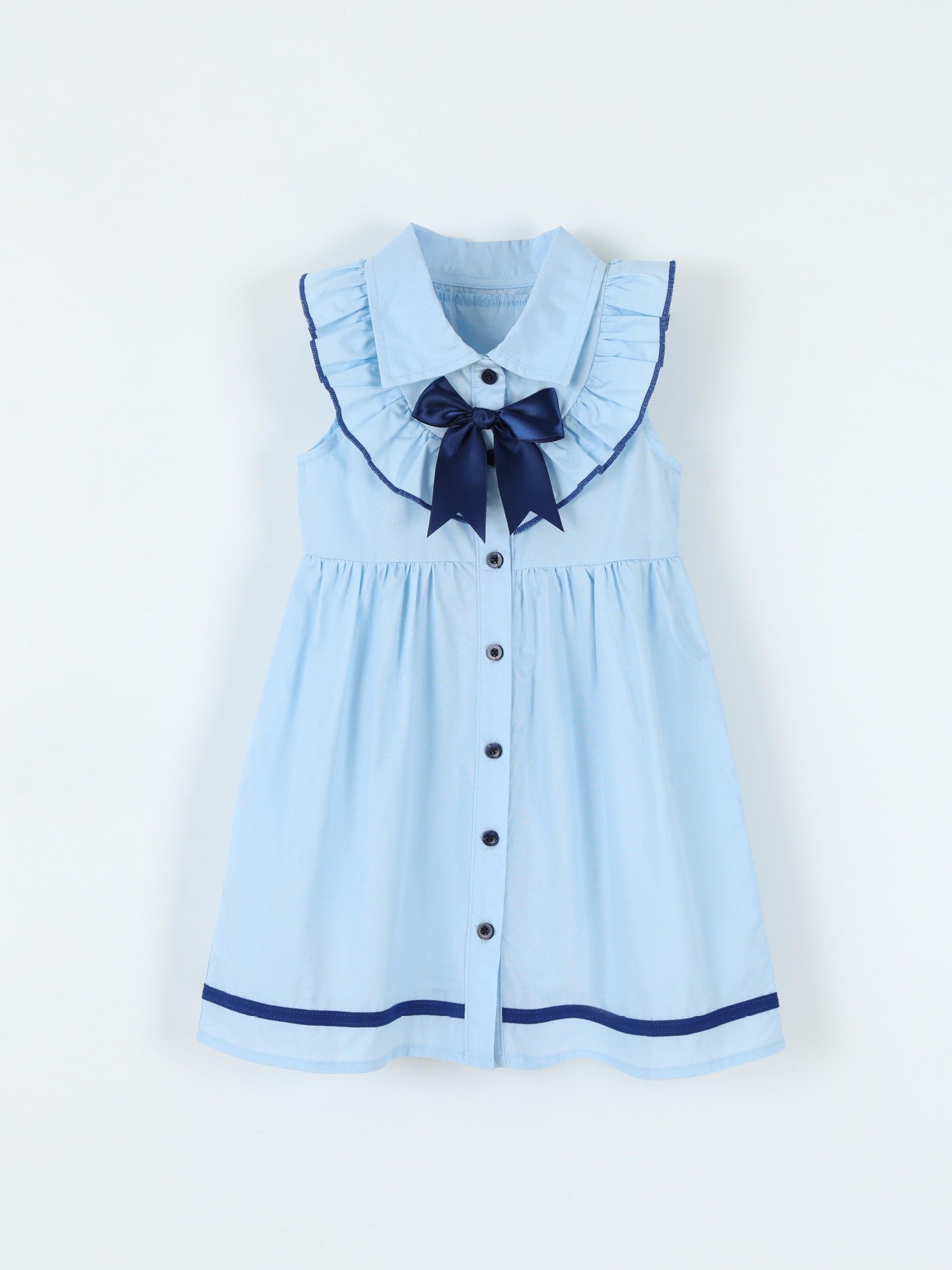 Children's Button Front Sleeveless Dress - Image 2