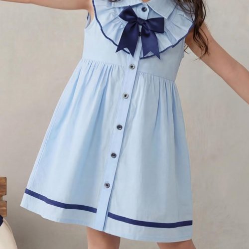 Children's Button Front Sleeveless Dress