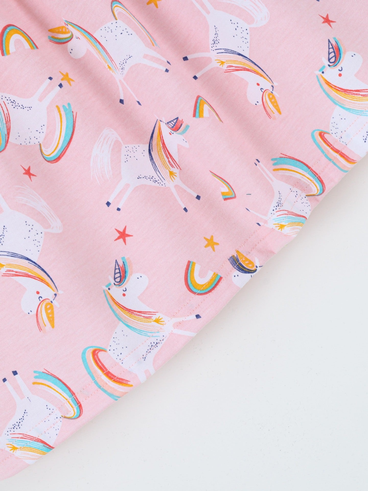 Children's Unicorn Print Ruffle Sleeve Casual Dress - Image 5